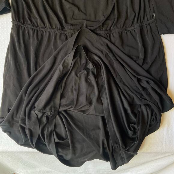 Ellen Tracy Women Dress size L Long sleeve KneeLength Crew Neck Stretchy Black - Picture 10 of 11